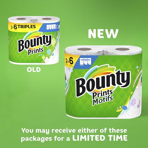 Bounty Prints / 1 / 135 sheet (Pack of 4) Paper Towels