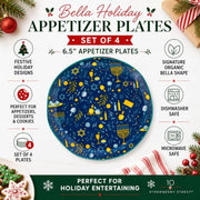 10 Strawberry Street Nutcracker / 6" / Classic, Traditional Appetizer Plates