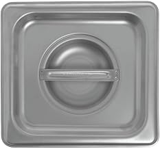 HUBERT Allied Buying Corp CSTC-1600 Sixth-Size Steam Table Pan Solid Cover for 24 Gauge Stainless Steel Steam Table Pans