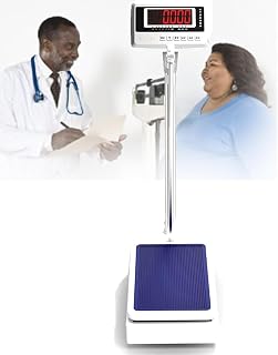 Electronic Weight Scale with High Precision Sensor, 200Kg/440Lb Capacity, Ideal for Gym and Hospital Use, Accurate Height Measurement