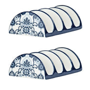 10 Strawberry Street Set of 2 Taco Cradles / Talavera Blue / 1 Serveware Accessories