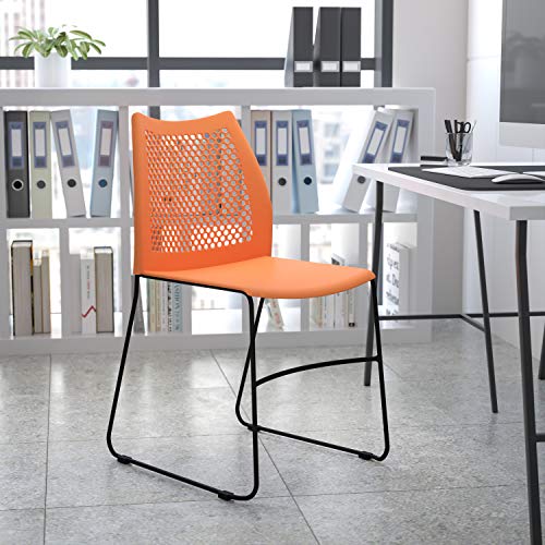 Flash Furniture Orange / Set of 1 / Contemporary Stacking Chairs