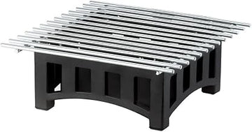 Cal Mil Mission Black Bridge Style Square Chafer Alternative with Grill, 12 x 12 x 7.5 inch - 1 each.