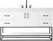 Elegant Kitchen and Bath 54" Single Bathroom Vanity in White