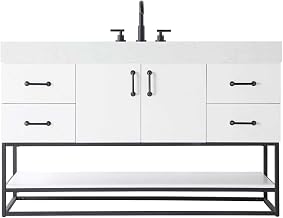 Elegant Kitchen and Bath 54" Single Bathroom Vanity in White