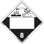 Labelmaster ZRV4B Corrosive Hazmat Placard, Blank, Rigid Vinyl (Pack of 25)