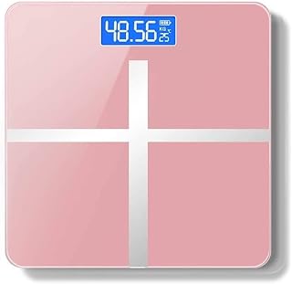 Max Weight Digital Bathroom Scale, Highly Accurate Body Weight Scale, Blue Backlight LCD Display (Color : Pink)