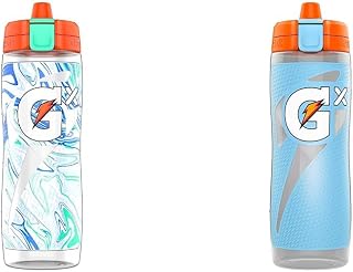 Gatorade Gx Squeeze Bottles (30oz) - Marble White and Light Blue