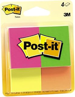 Post-it Notes, Cape Town Colors, 1-3/8 x 1-7/8-In., 4-Pk.