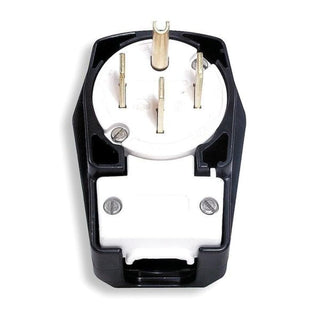 Plug, Angle, 3 Pole, 4 Wire, 50 amp, 125/250V, 14-50P by Hubbell – Black/White, Model HBL9452C