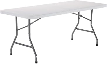 Global Industrial 72" Plastic Folding Table, White