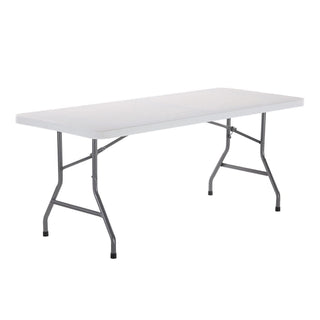 72" Plastic Folding Table by Global Industrial – Plastic/Steel, White, Model INT-BT3072-21