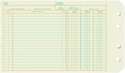 Rediform Extra Sheets for 4-Ring Ledger Binder, Green Eye-Ease Paper, Pre-Punched, 5" x 8.5", 100 Refill Sheets (14-055) (14055)