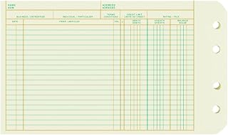 Rediform Extra Sheets for 4-Ring Ledger Binder, Green Eye-Ease Paper, Pre-Punched, 5" x 8.5", 100 Refill Sheets (14-055) (14055)