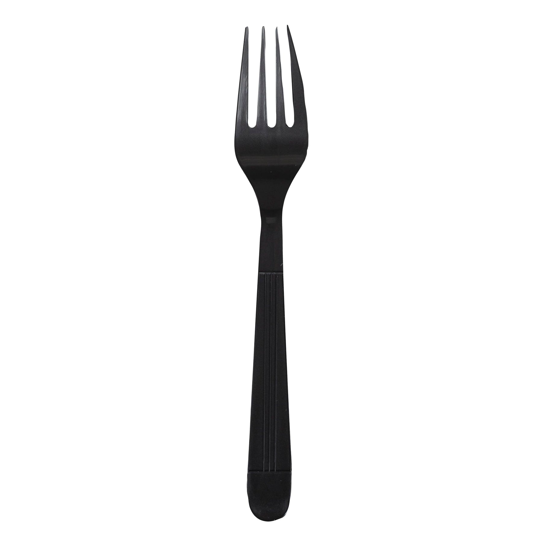 Prime Source Polystyrene Economy Fork, Individually Wrapped, Heavy Weight, Black, Case of 1000