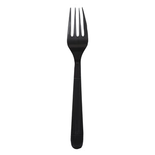 Prime Source Polystyrene Economy Fork, Individually Wrapped, Heavy Weight, Black, Case of 1000