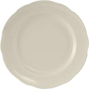 Tuxton China TSC-016 Plate, 10-7/8" Diameter, Round, Scalloped Edge,Microwave and Dishwasher Safe, Oven Proof, Fully Vitrified, Ceramic, Shell, American White/Eggshell, Pack of 12