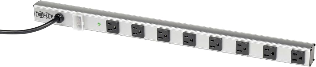 Eaton Tripp Lite SS240806 Heavy Duty Long Metal Surge Protector 8 Outlets