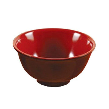Black and Red Two-Tone Rice Bowl by Yanco – Melamine, Black/Red, Pack of 48, Model CR-130