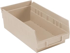 Global Industrial 13 Shelf Steel Shelving with (60) 4" H Plastic Shelf Bins, Beige, 36x12x72
