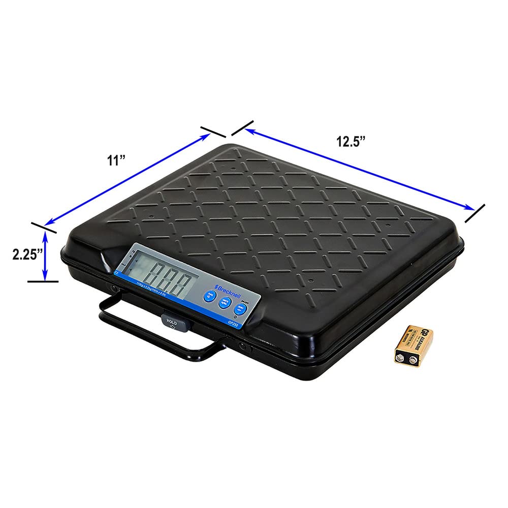 SBWGP100 - Portable Electronic Utility Bench Scale by Brecknell – 100 lb Capacity, Plastic, Black