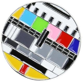 Brooch Pins Easy Match Zinc Alloy Tv Channel Shape Retro 2pcs Small Creative Brooches Unique Decoration for Casual Style Clothes