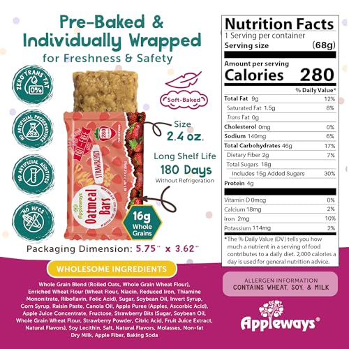 Appleways Strawberry / 2.4 Ounce (160 Count) / 160 Whole Grain