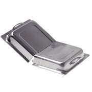 Kratos Full Size 22 Gauge Stainless Steel Hinged Dome Steam Table Pan Cover by HUBERT – Stainless Steel, Silver