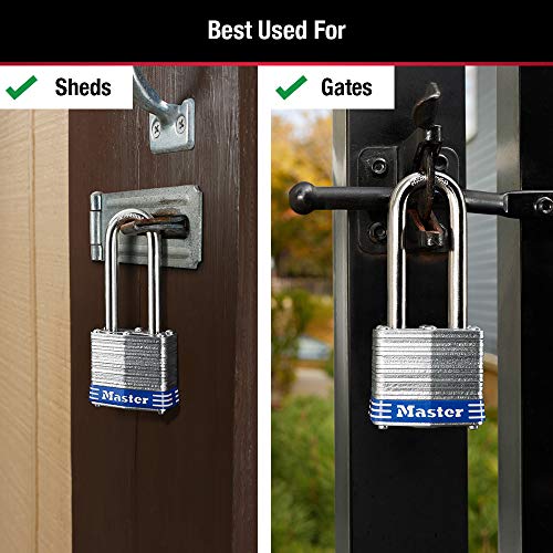 Master Lock Silver / 2" shackle / 1 Pack Keyed Padlocks