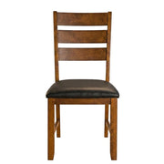 Green Mason Ladderback Upholstered Side Chair Set by Starlight Canyon Home – Solid Mango Tops & Solid Rubberwood, Green, Pack of 2