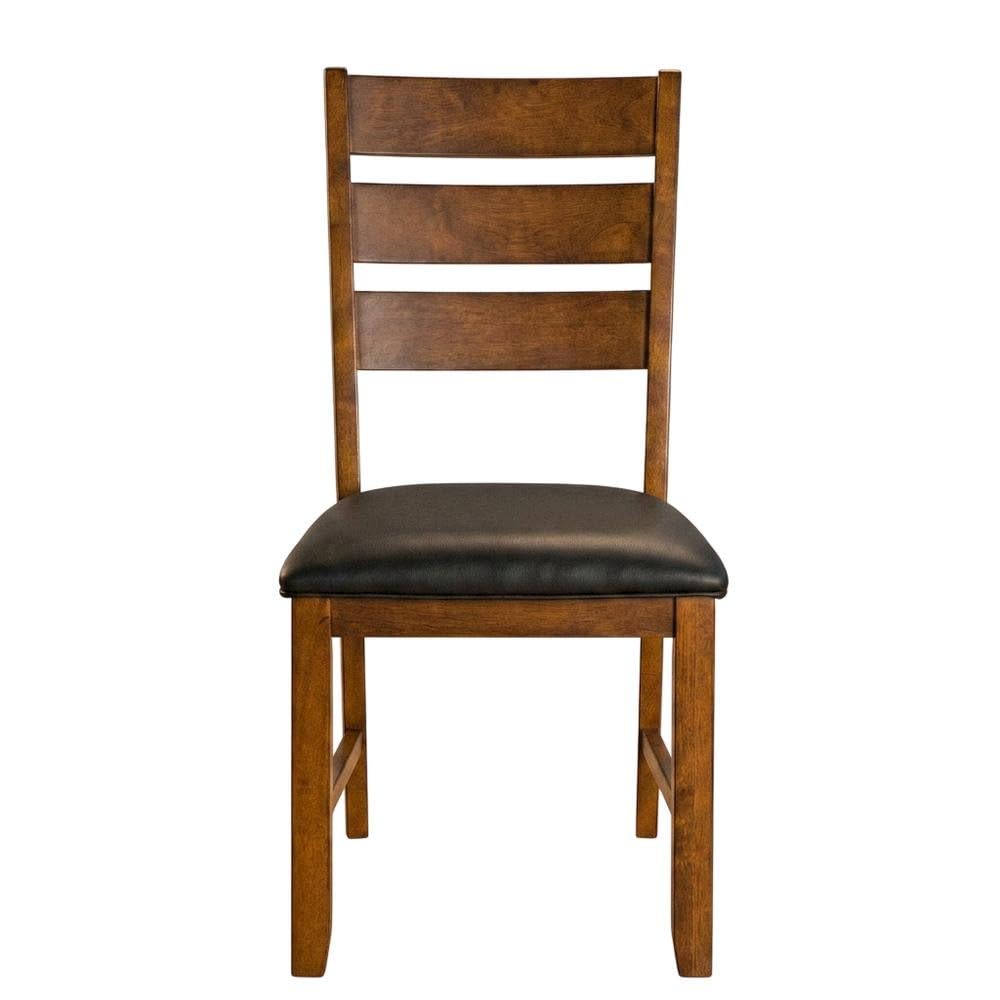 Green Mason Ladderback Upholstered Side Chair Set by Starlight Canyon Home – Solid Mango Tops & Solid Rubberwood, Green, Pack of 2