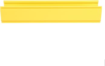 Panduit FR4X4YL10 FiberRunner 4x4 Cable Routing Channel, 10 ft Length, PVC, Accepts Cable Retainers or Hinged Cover