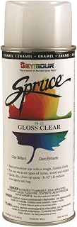 Seymour of Sycamore 98-11 16 oz Spruce General Use Enamels Spray Paint Gloss Clear - Pack of 12