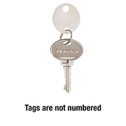 Plastic Key Tags by Master Lock – No Size, Plastic, White, Model 7116D