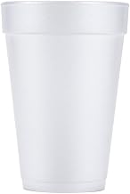 DCC Drink Foam Cups, 8oz, White, 25/Bag, 40 Bags/Carton (8J8)