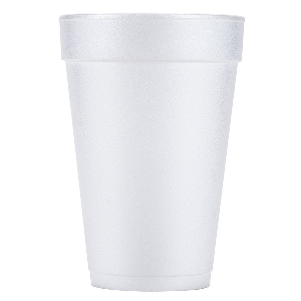 Drink Foam Cups by DCC – 12 oz, 12.0 ounces, Foam, White, Pack of 12