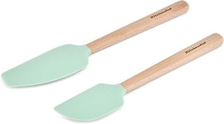 KitchenAid Beechwood Spatula Set, 2-Piece, Spearmint