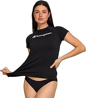 Champion Women's Short Sleeve Rash Guard, UPF 50+ SPF Protection Swim Shirt
