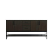 Elegant Kitchen and Bath 72" Double Bathroom Vanity in Mocha Brown by Elegant Lighting – 22" H x 72" W, Wood, Mocha Brown, Model VF60772DMMB