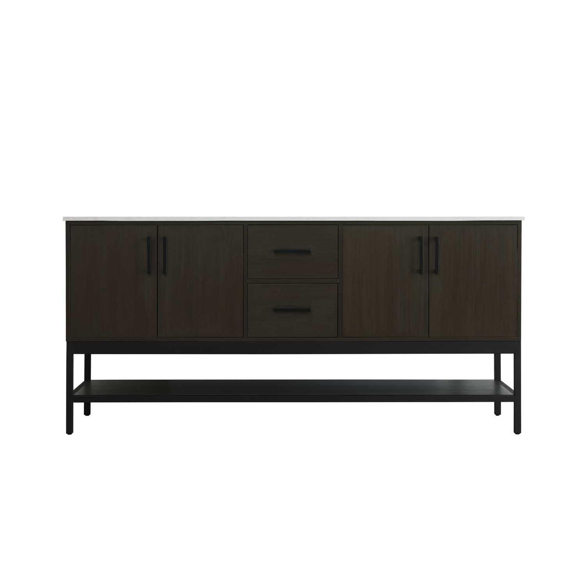 Elegant Kitchen and Bath 72" Double Bathroom Vanity in Mocha Brown by Elegant Lighting – 22" H x 72" W, Wood, Mocha Brown, Model VF60772DMMB
