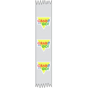 Transparent Food Tape Imprinted "Grab It and Go" - 1"Wide x 500 ft Roll by HUBERT – Plastic, Clear, Model 150XCPGRABIT
