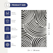 Abani 2x3 / Cream & Black / Modern Area Rugs
