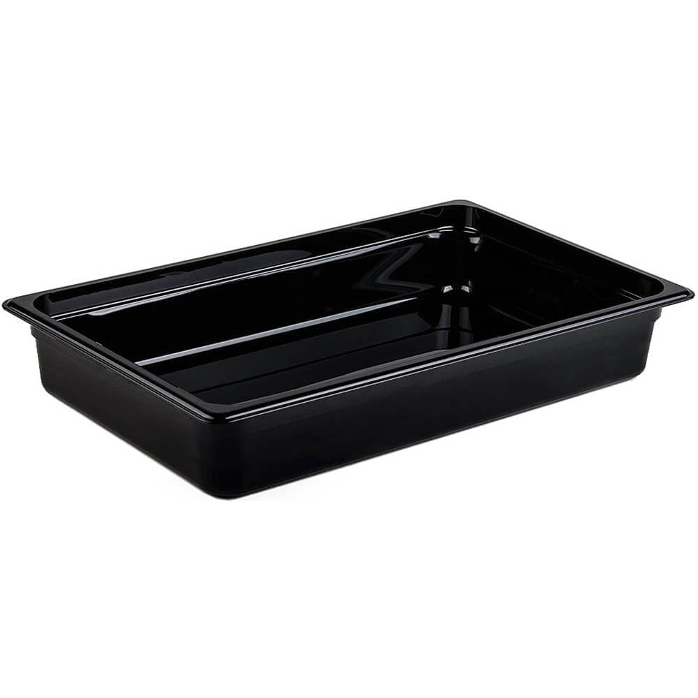 Cambro 14CW110 Camwear Food Pan plastic full-size 4"D black - Case of 6 – Food Storage Container