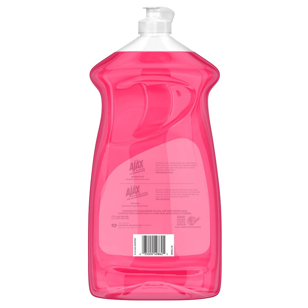 Bleach Alternative Grapefruit Dish Liquid by Ajax – 52 Fl Oz (Pack of 1), Plastic, No Color, Model AC1391