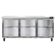 SW72-GD Three Section Work Top Refrigerator 72" W by Continental Refrigerator – 20.6 cubic_feet