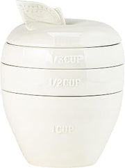 10 Strawberry Street Sliced Apple Measuring Cups (Apple Core White)