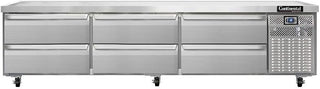 DL108G Three Section Refrigerated Griddle Stand, (6) Drawers