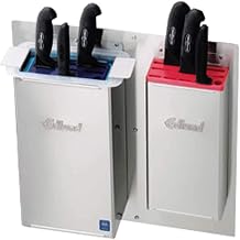 Edlund KSS-5050 Knife Sanitizing System with Drainage Tube | Kitchen Knives Accessories for Commercial Restaurant Diner | Air Drying Storage, Removable Tank, 4.5"W x 18"L x 18"H, Stainless Steel, NSF