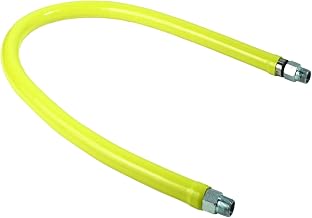 T&S Brass HG-2D-72 Gas Hose with Free Spin Fittings, 3/4-Inch Npt and 72-Inch Long