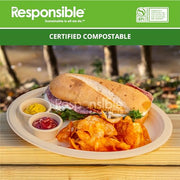 Responsible Products 12 x 10 inch (50 Count) / Natural Brown / Casual Plates